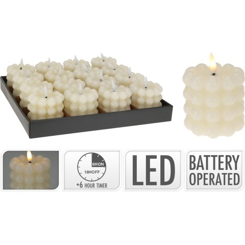 CANDELA A CUBO 8X8 AVORIO